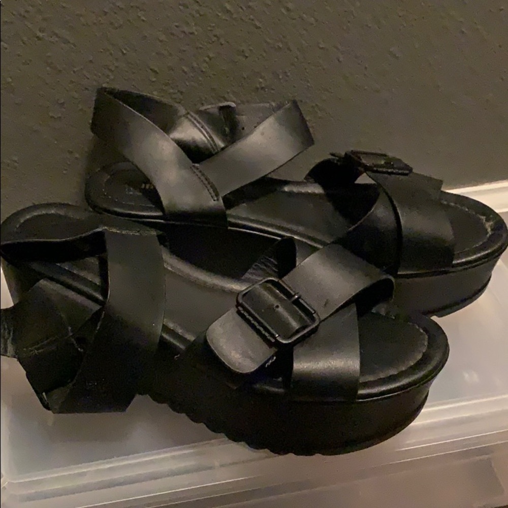 Black platform sandals urban outfitters